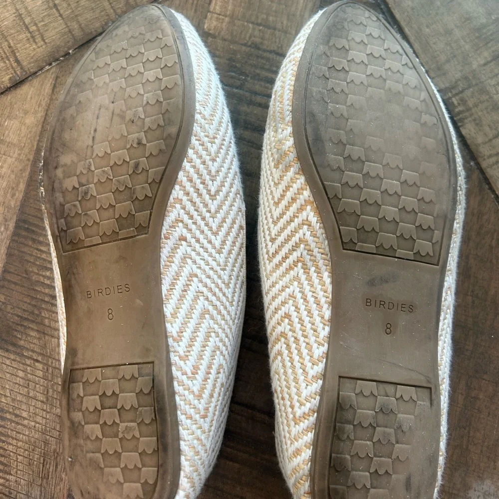 Birdies Cream Chevron Knit Slip-On Flats - Picture 2 of 3
